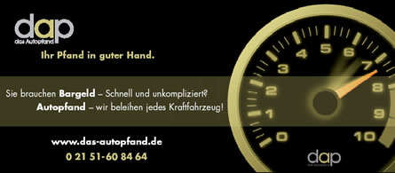 Bus Heck - Werbung für das Autopfandhaus in Krefeld
