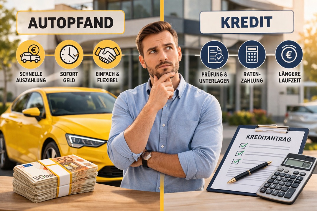 Nachdenklicher Mann - Autopfand oder Kredit