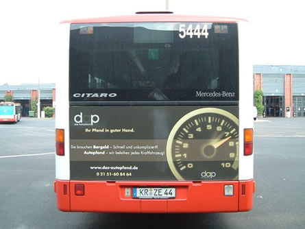 Buswerbung Autopfand Krefeld