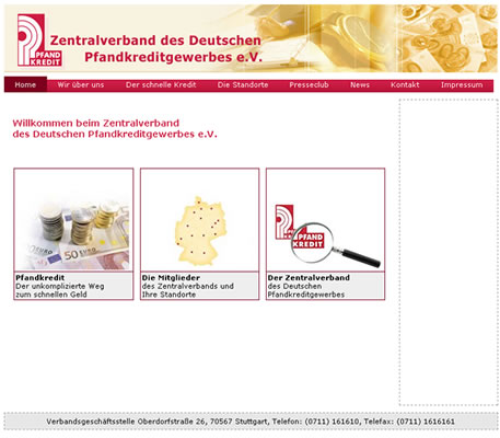 Homepage des Deutschen Pfandkreditgewerbes e.V.